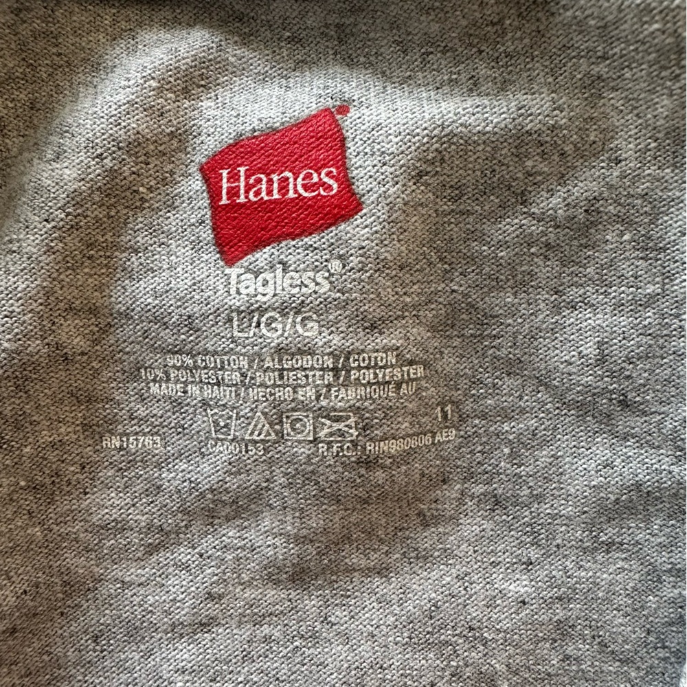 RUGER 50th Anniversary Tee by Hanes, Gray T-Shirt with Red Logo, Size Large - Picture 5 of 5